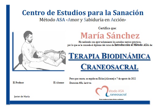 Diploma Método ASA Intro - craneosacral
